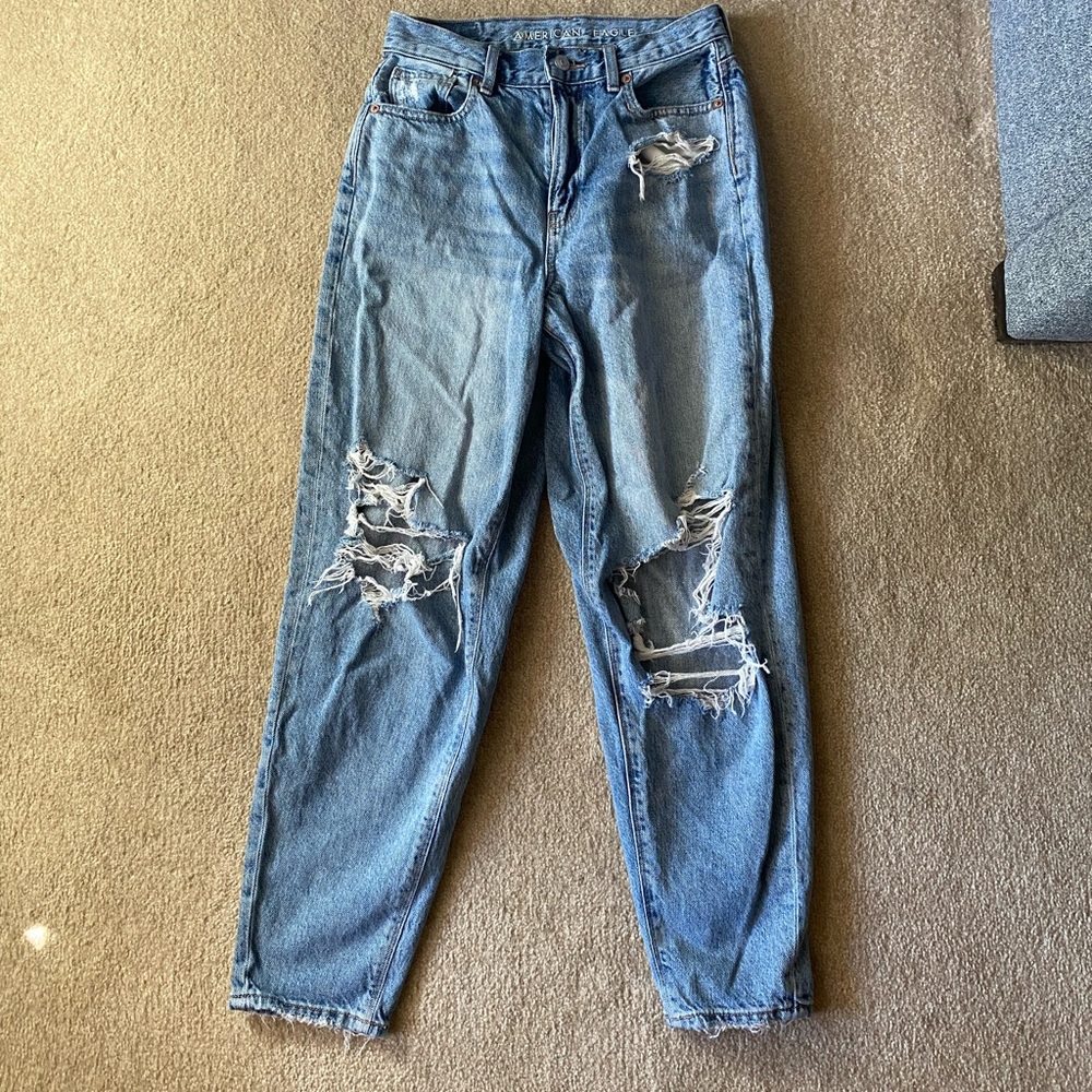 American Eagle Mom Jeans Blue Size 0